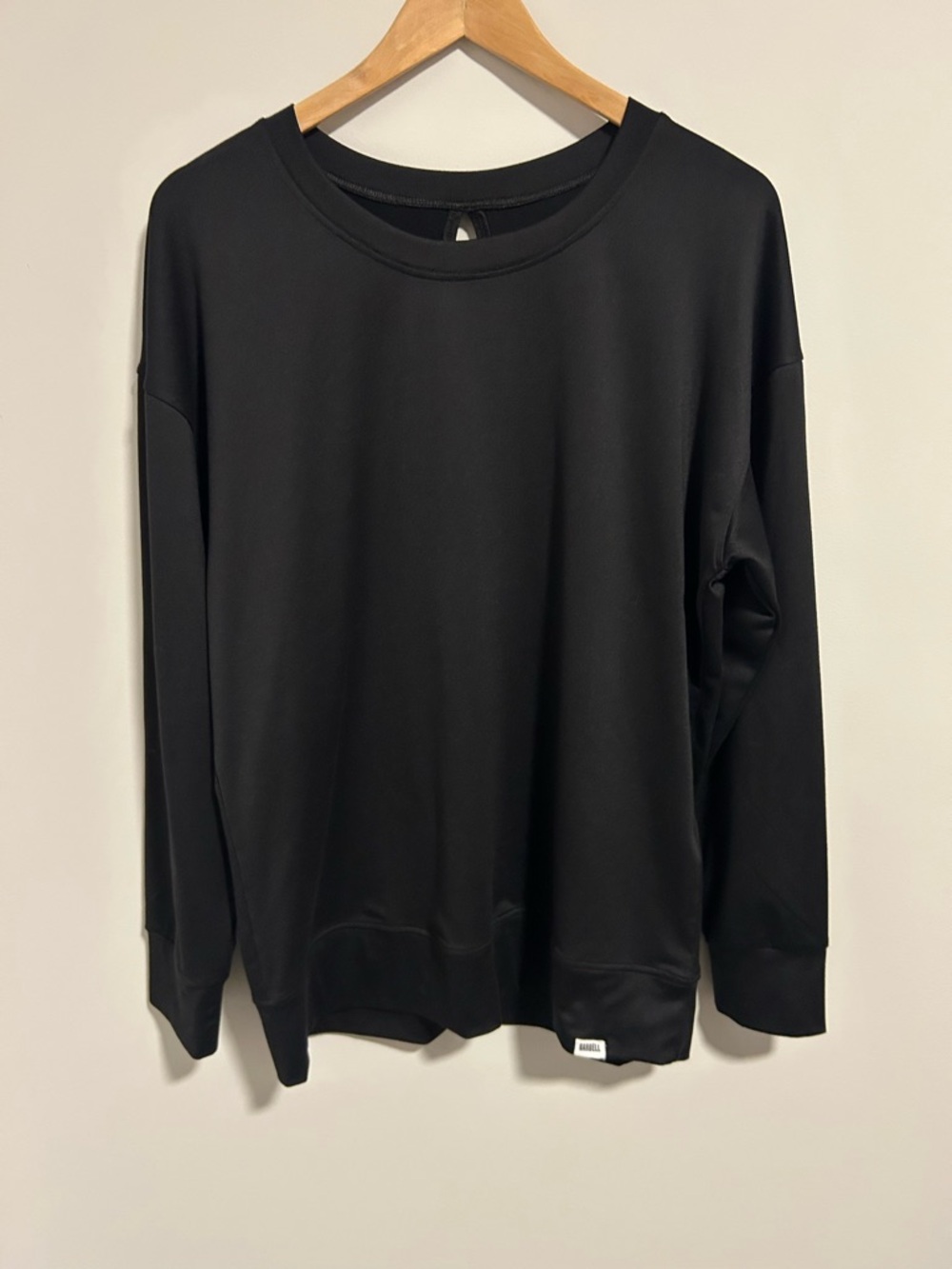 Barbell Apparel Black Open Back Keyhole Sweatshirt Medium